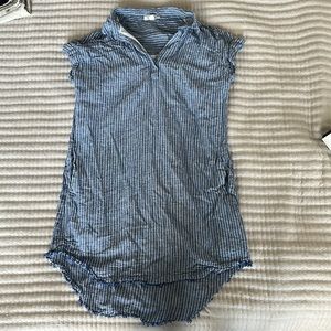 Boutique Short Sleeve Linen Dress sz M